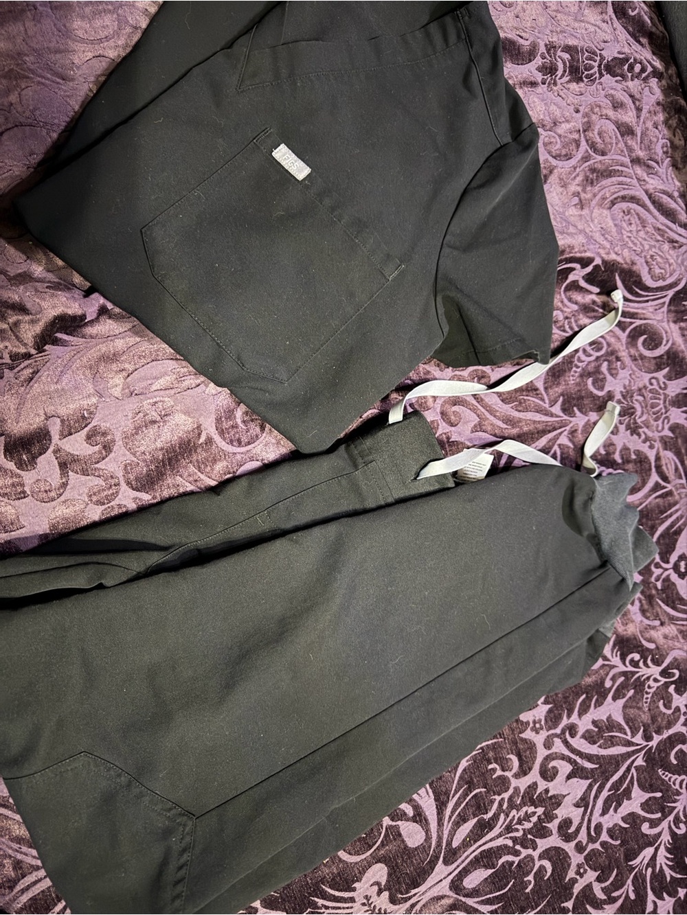 Figs Women's Black Drawstring Joggers